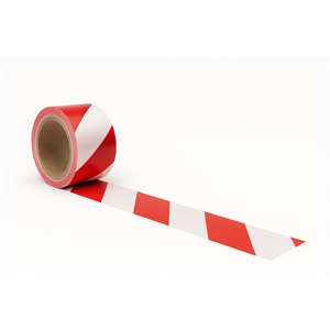 סרט אזהרה אדום לבן (50 מ')