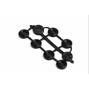 גומי לכסא לבן/שחור 20 מ"מ (8 יח' )