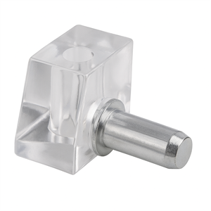 נושא מדף שקוף + פין מתכת 20 יח