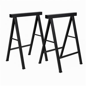 חמור מתקפל מתכת שחור (זוג)